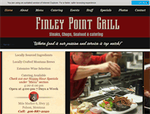 Tablet Screenshot of finleypointgrill.com